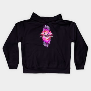 Aquarius Zodiac - Pink Abstract Kids Hoodie